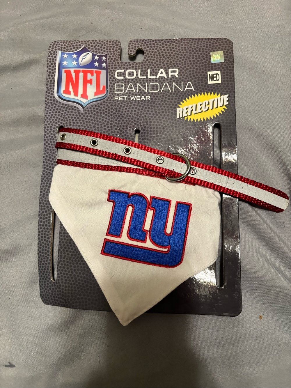 NFL New York Giants White & Red Reflective Collar Bandana